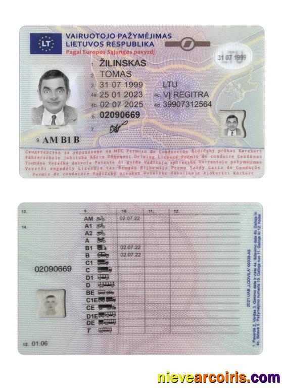 Lithuania driving license 2023-present